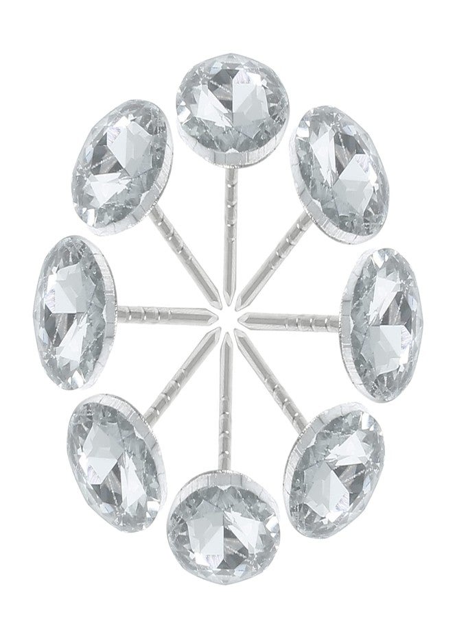 BokWin 100Pcs Diamond Crystal Upholstery Nails Tacks 16mm Clear Crystal Upholstery Decorative Push Pins for DIY Sofa Headboard Furniture Wall Decor - Image 5